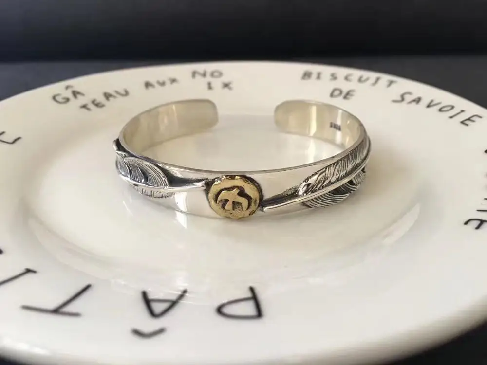 Мужской и Женский Браслет манжета однотонный браслет из стерлингового серебра 925