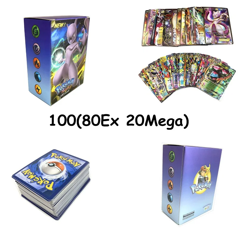 240 шт держатель Pokemones альбом для коллекции карт Pokemones и некоторые варианты GX MEGA EX card - Цвет: 100(80EX20MEGA)