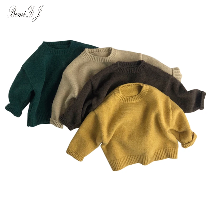 

Повседневный свитер, свитеры для девочек, весенний Мягкий трикотажный пуловер для мальчиков, верхняя одежда для маленьких девочек, одежда д...