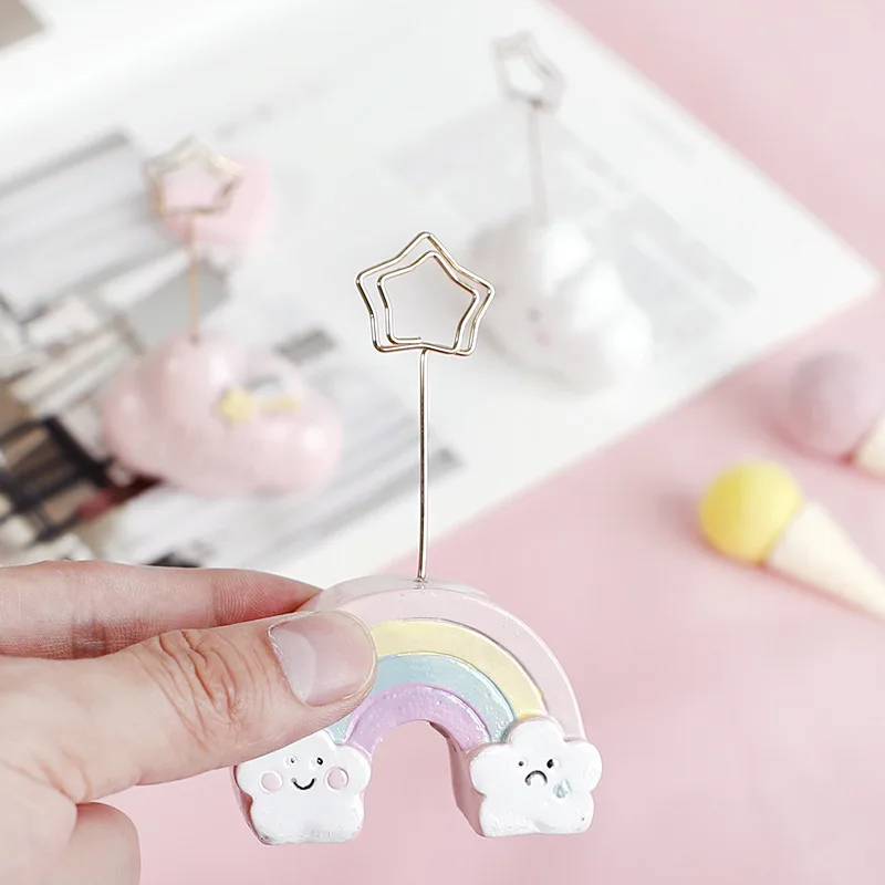 1 шт. милые украшения для рабочего стола в виде радужных облаков папка фотографий