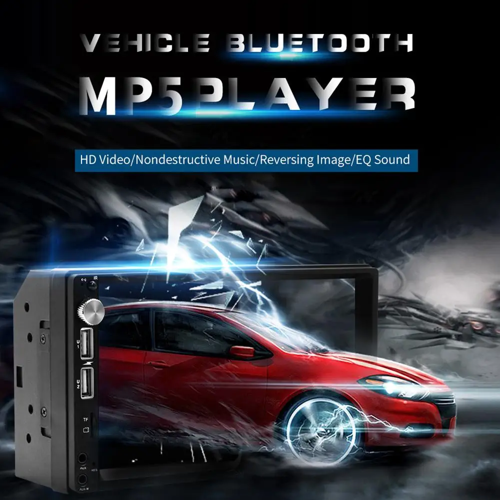 7 дюймовый 2DIN автомобильный мультимедийный плеер Bluetooth стерео радио сенсорный