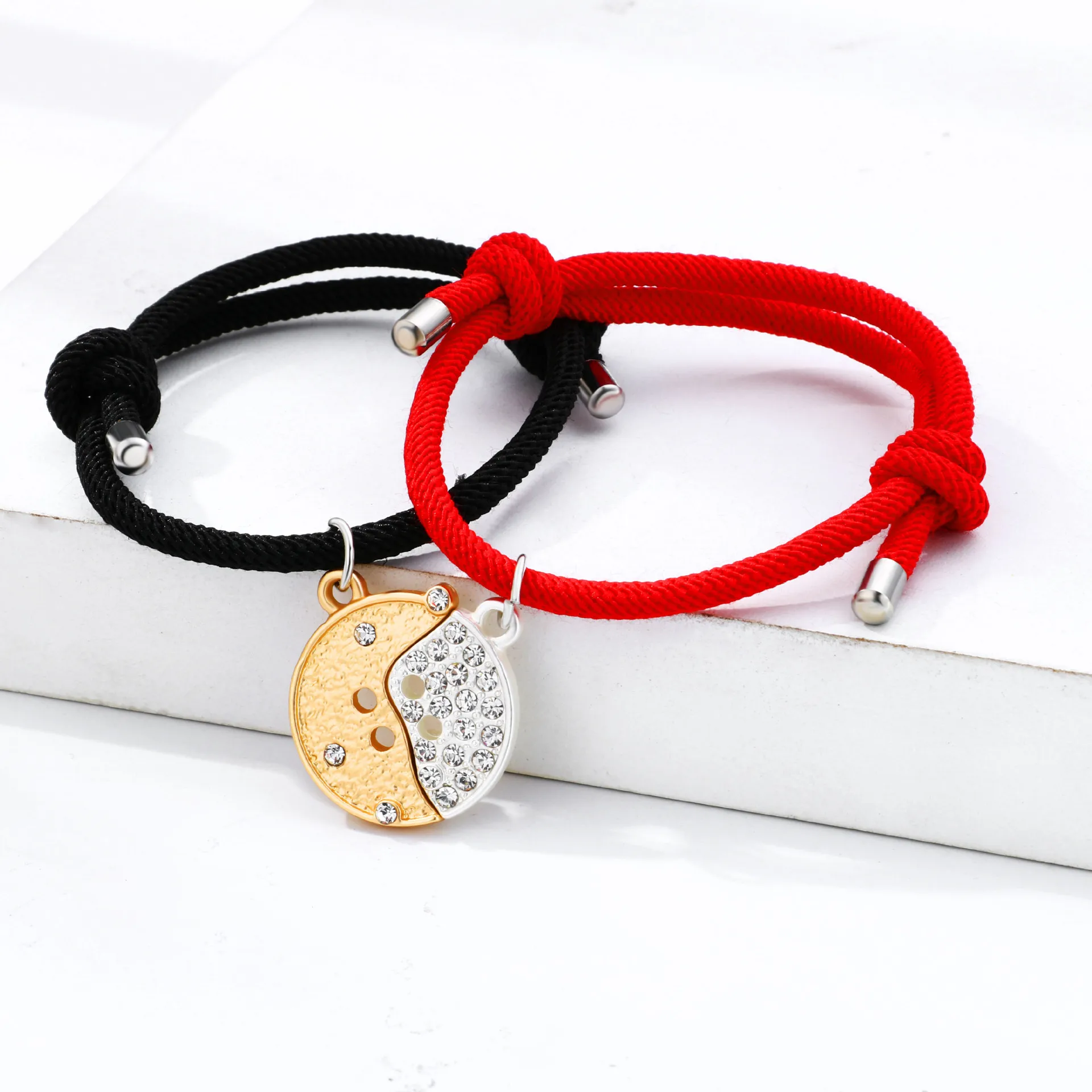 Модная новинка двойной браслет пара красных браслетов ручной работы горячая