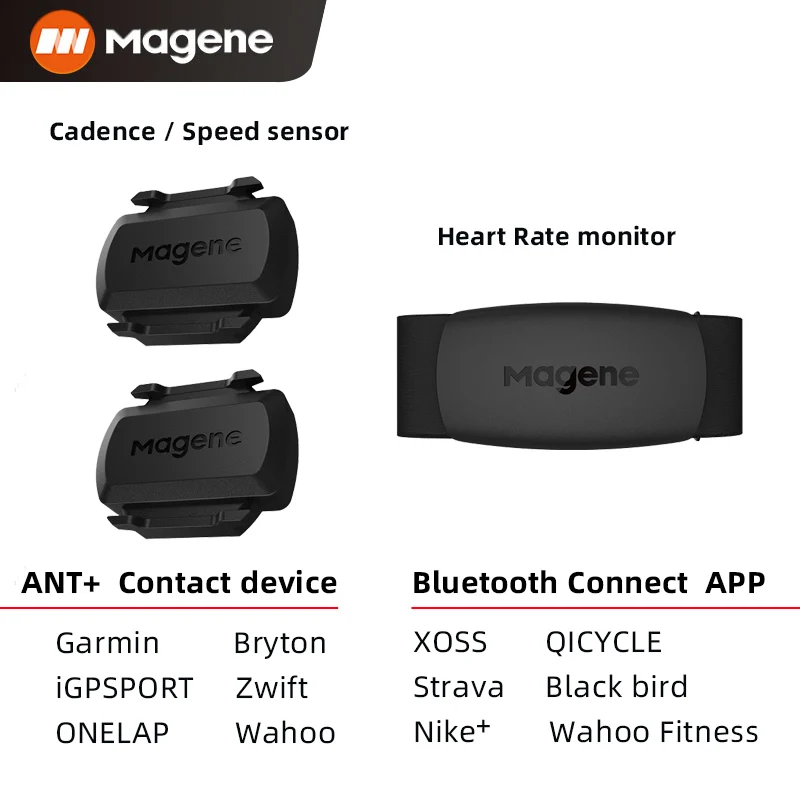Монитор сердечного ритма Magene H64 двухрежимный ANT + Bluetooth датчик с нагрудным