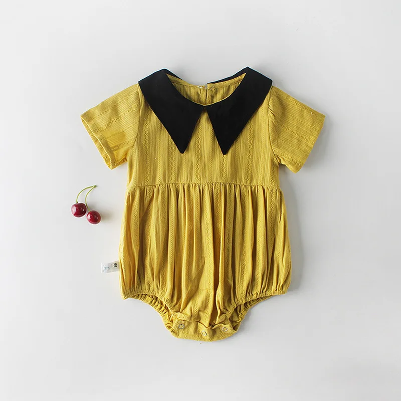 Новинка 2019 года Летний комбинезон для маленьких девочек жаккардовый с