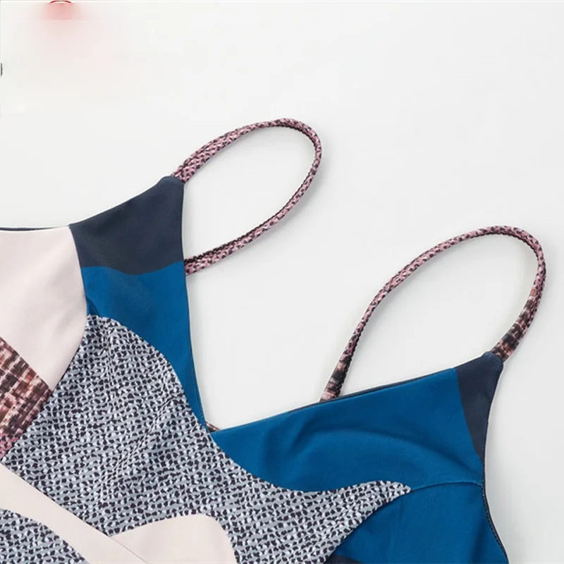 

Women v-neck asymmetrical ruffle pattern Elegant dress Spaghetti strap dress women vintage bodycon dress summer women's dress