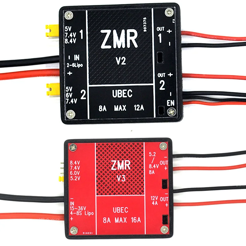 

ZMR 8A Dual UBEC V1 V2 V3 Dual BEC Input Voltage 2-6S Lipo / 4-8S BEC for RC Quadcopter FPV Racing Drone Spare Parts DIY Models