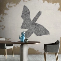 masar modern minimalist abstract animal design mural teen children room custom wallpaper bedside background wallpaper fly