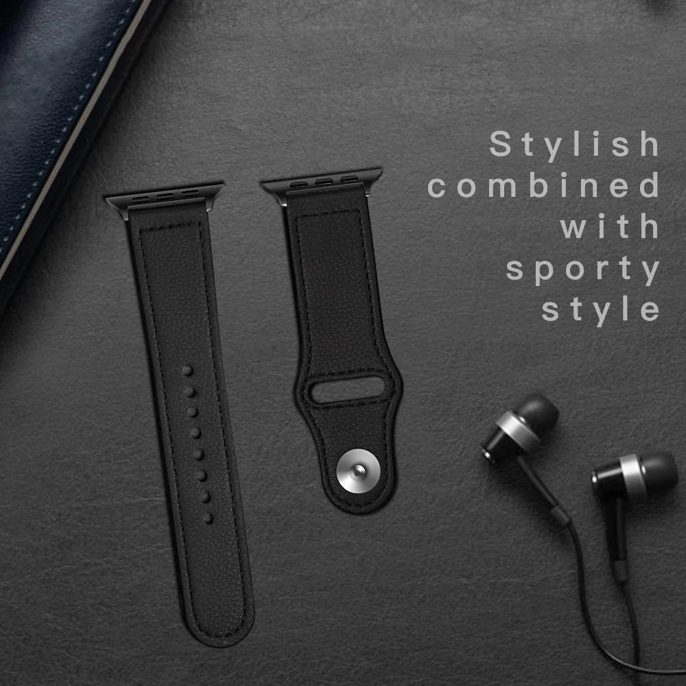 Ремешок из натуральной кожи для Apple Watch 38 мм 42 Новый двухцветный браслет Iwatch серии