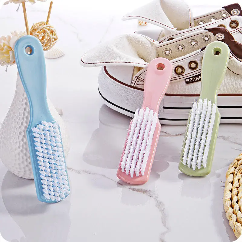 4 PCs Shoe Brush Double-Headed Bristle Cleaning Brush Shoe Brush Soft Bristle Multifunctional Clothes Cleaning Brush Household