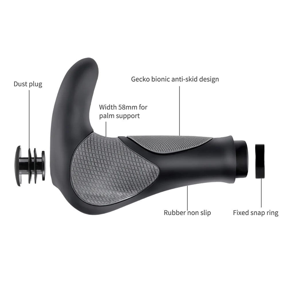 

1Pair Bicycle Handlebar Grips TPU Integrated Rubber Anti-slip Handle MTB Cycling Hand Rest Mtb Mountain Bike Grips BMX Grips