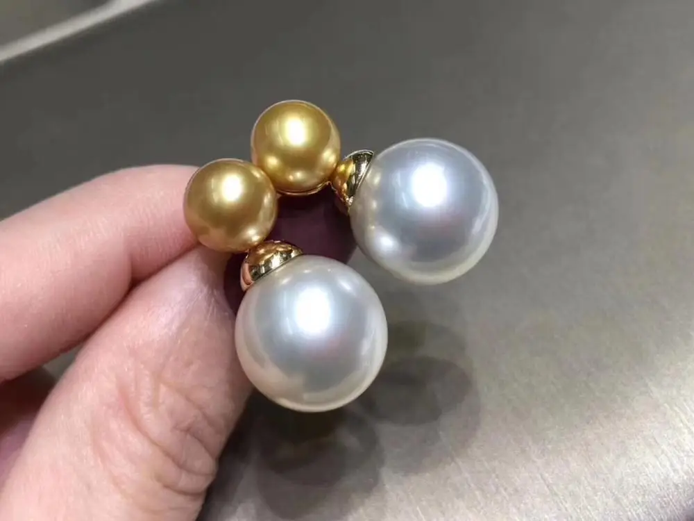 Женские серьги-подвески из серебра 922 пробы с пресноводным белым жемчугом 7-8 мм |