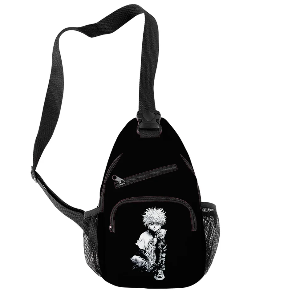 Hunter X Hunter Japanese Anime Children Boys Girls Chest Bag 3D Cartoon Oxford Outdoor Sports Travel Crossbody Boys Shoulder Bag