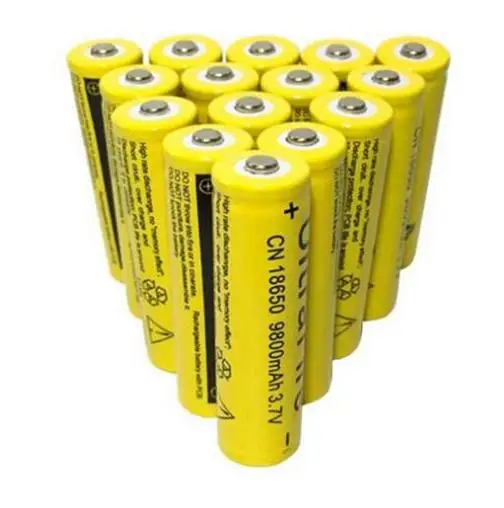 10 шт./компл. 18650 Батарея 3 7 V 9800mAh перезаряжаемая liion батарея для светодиодного