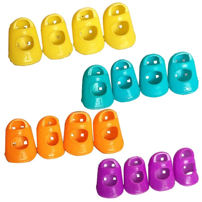 4 шт гитарная струна защита для пальца размеры S M L разные цвета напальчник зажим с