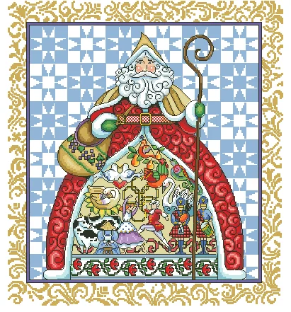 

Набор для вышивки крестиком с птицами и цветами персика и птицами из хлопка с вышивкой крестиком DW 5992 12 Рождество