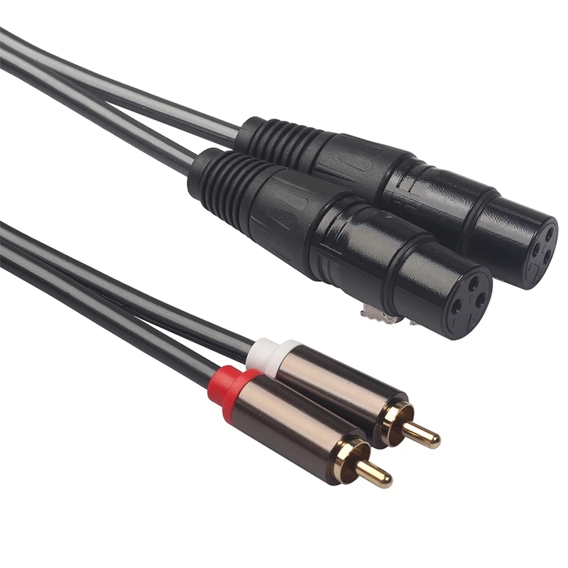 Двойной женский кабель Xlr к Rca сверхмощный 2 Женский Мужской Соединительный Hi Fi