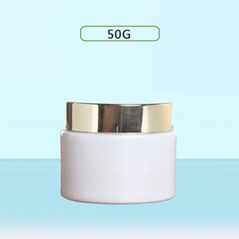 50G blue/frosted/white/green glass jar/bottle shiny gold lid for essence/eye cream/day cream/moisturizer/gel cosmetic packing