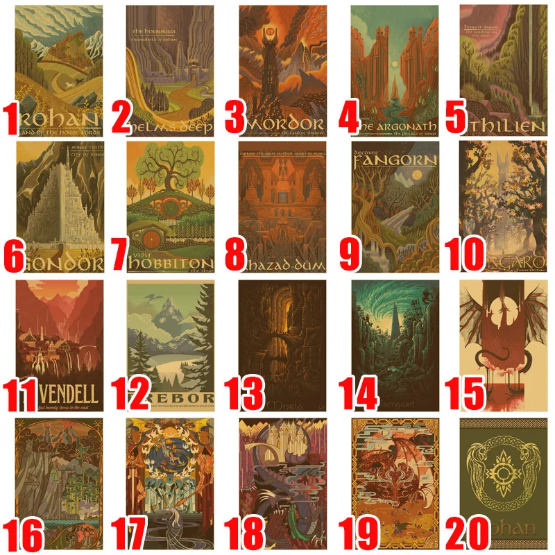 Rohan Banner Poster 30x45cm Mid-Earth Argonath Mordor Moria Paper Wall Posters Morgoth Melkor Home Decor Cafe Bar Decoration Art | Дом и сад