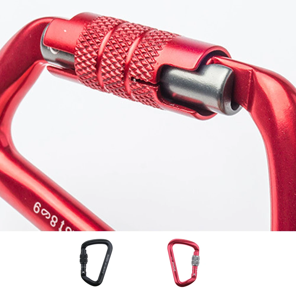 

1pc D-Shaped Locking Carabiner Connector Screw Lock/Twist Lock Climbing Safety