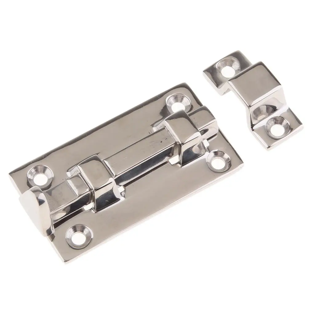 

Polished Boat Barrel Bolt Door Latch Anti-Rattle, Stainless Steel 316