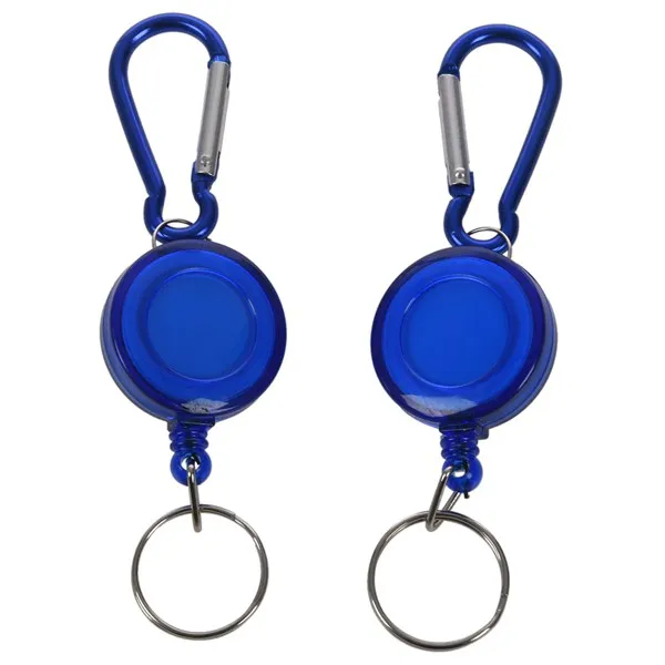 Blue 2 шт катушка для бейджа-RECOIL YOYO SKI PASS ID держатель для карт брелок - Цвет: Blue