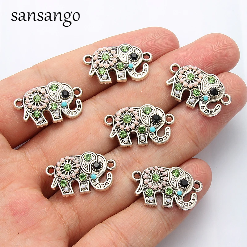 10 шт./лот круглые кристаллы геометрия шармы разъемы для сережек сделай сам