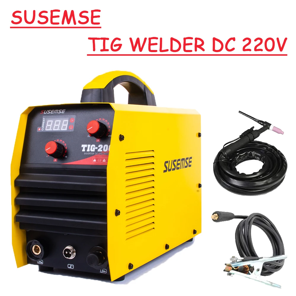 TIG200 TIG сварочный аппарат высокой частоты 200Amp 220V портативный TIG сварочный аппарат DC IGBT инвертор сварочный аппарат цифровой дисплей сварочный аппарат