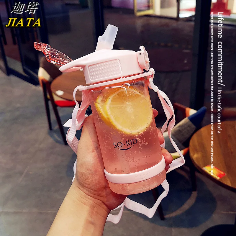 

Kettle Adult Straw Water Cup with Strap Portable Children Water Bottle Creative Summer Cute Boys and Girls Net Red Cup