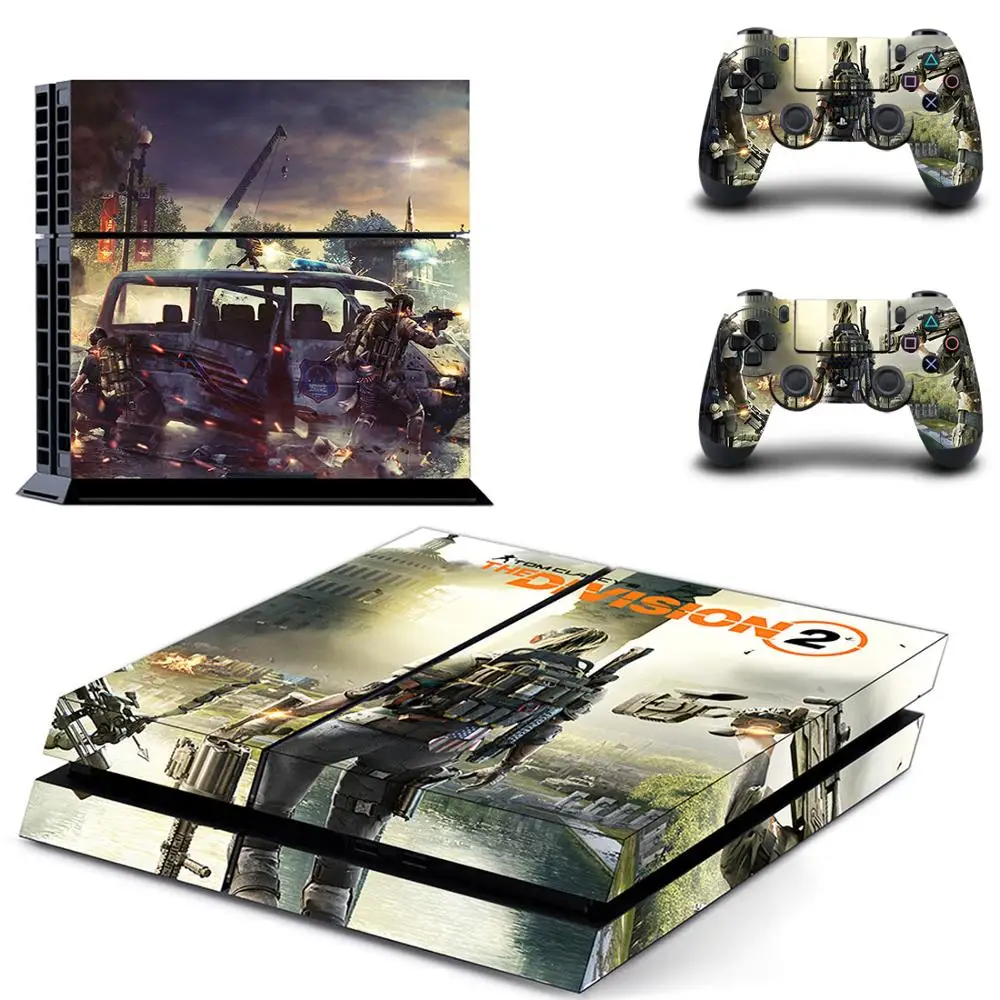 The Division 2 Full Cover Faceplates PS4 Skin Sticker Decal For PlayStation 4 Console & Controllers Vinyl on. Полные панели для лица The Division 2 для PS4 Skin наклейка декаль для консоли PlayStation 4 и контроллеров из винила.