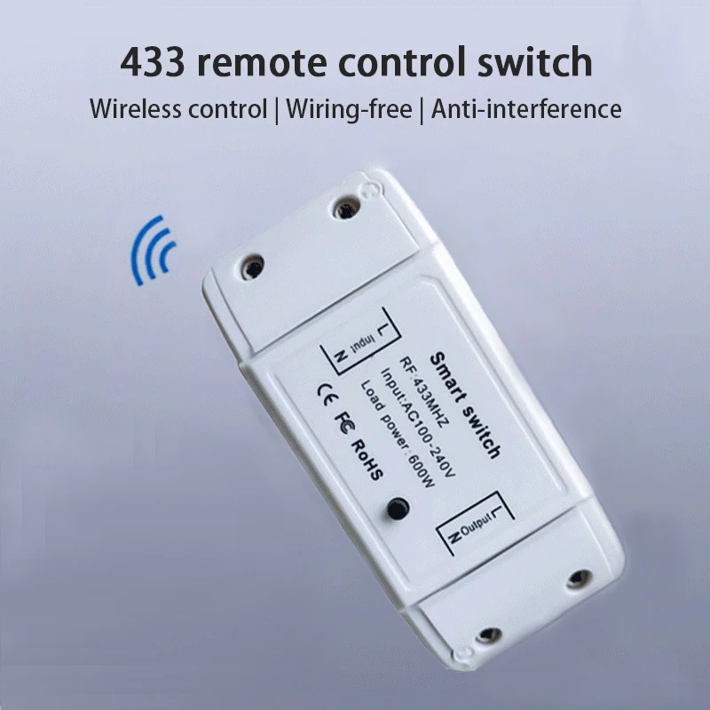 

433 RF Smart Switch Wireless Receiver Remote Switch Remote Control Switch Smart Home Home Modification Modules Home Accessories