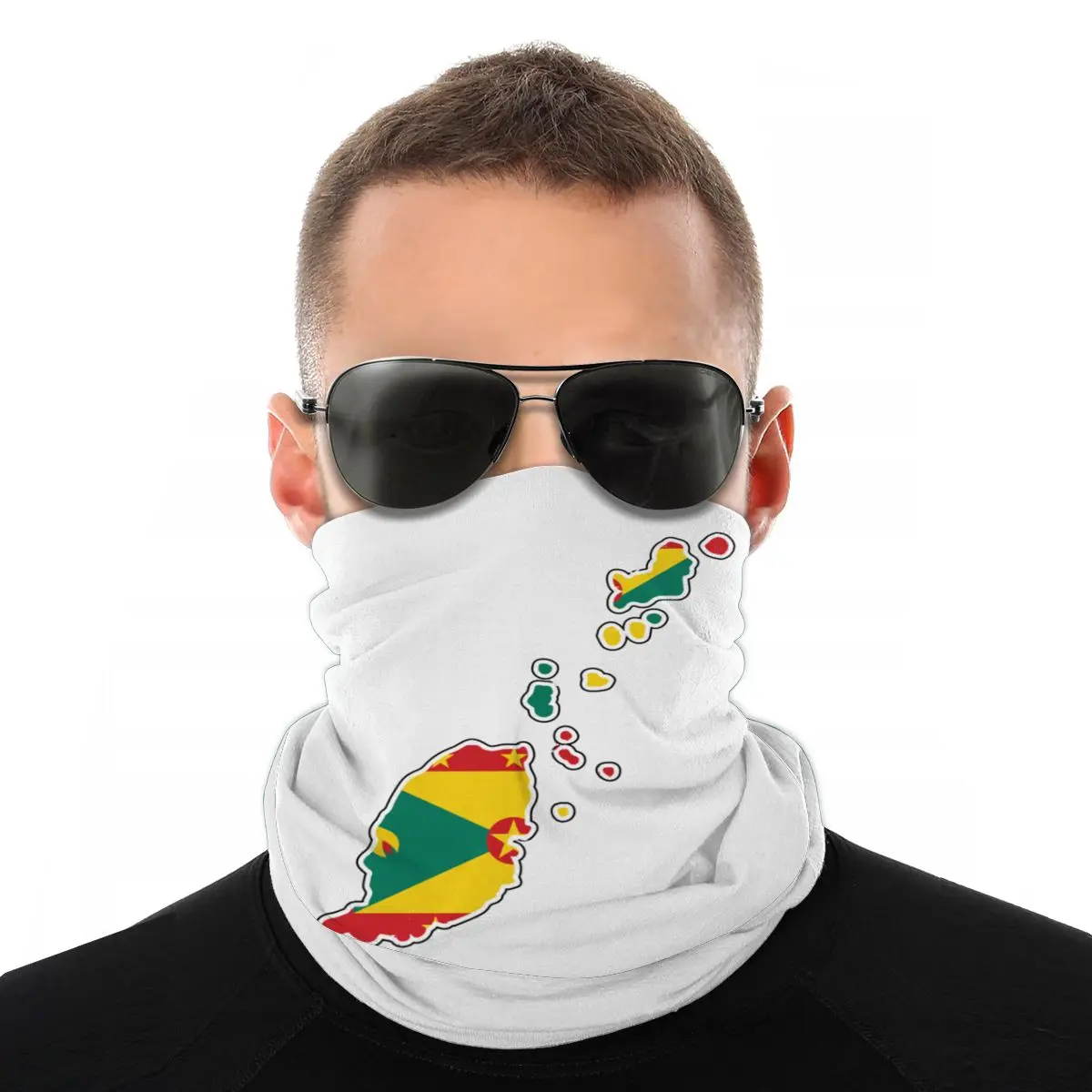 Шарф с национальным флагом Гренады модная маска для лица и шеи бандана Защитная
