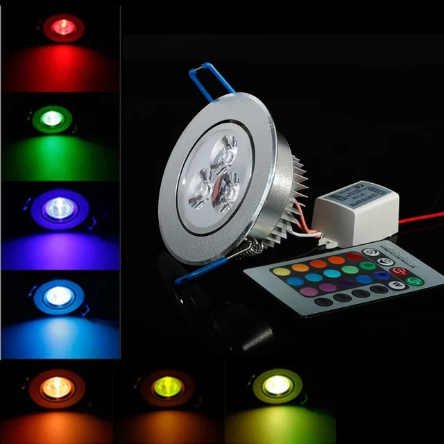 

Приглушаемый встраиваемый потолочный светильник, 3 Вт RGB цветной светодиодный потолочный светильник, встраиваемый потолочный светильник д...