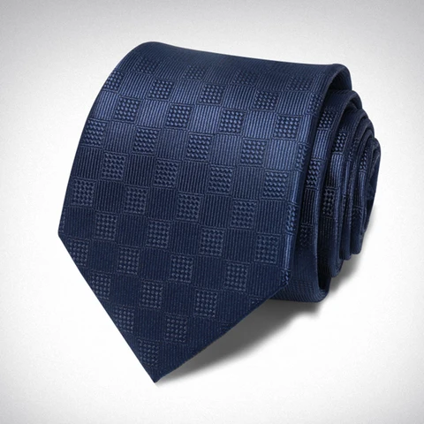 Синий галстук в клетку для мужчин 8 см роскошные брендовые галстуки Высокое качество строгий деловой галстук для рубашки мужской подарок для мужчин