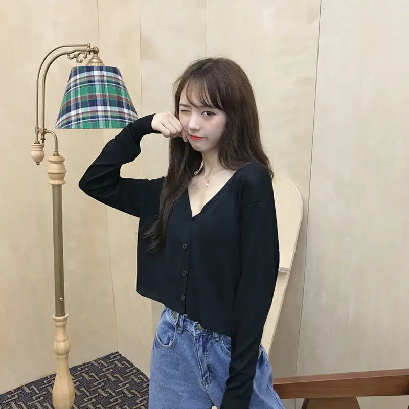 

Thin spring and autumn summer long sleeve large version sunscreen knitted cardigan cool silk coat for women