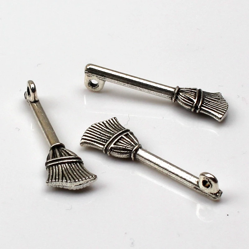 

8pcs Charms beson broom 27*10mm Hollow Antique charms,pendant fit,Vintage Tibetan Silver bronze golden,DIY bracelet necklace