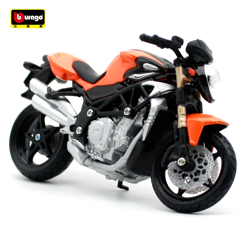 Bburago 1:18 MV Agusta Brutale S оранжевый мотоцикл велосипед литая модель игрушка Новый в
