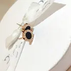 Классические римские цифровые серьги из титановой стали, модные простые круглые серьги из титановой стали в виде ракушек для женщин