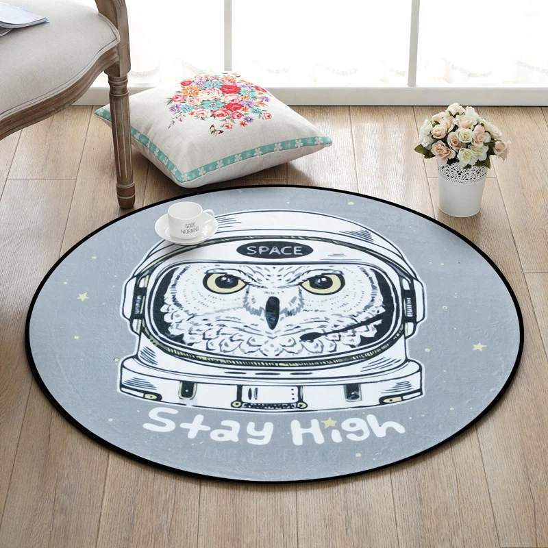 

Cartoon Bedroom Round Carpet Room Mat Bedroom Mat Hanging Basket Door Computer Chair Floor Mat Tapis Rug Home Fluffy Rug
