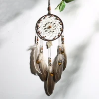 retro 50cm19 7in bell dream catcher feather pendant wall hanging decorations boho wind chimes room decor
