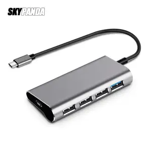 Type-C 4-портовый концентратор USB3.0 PD из алюминиевого сплава 5 Гбитс Супер Скоростной Разветвитель USB C Быстрая зарядка концентратор для Mac Book Xiaomi GALAXY S8