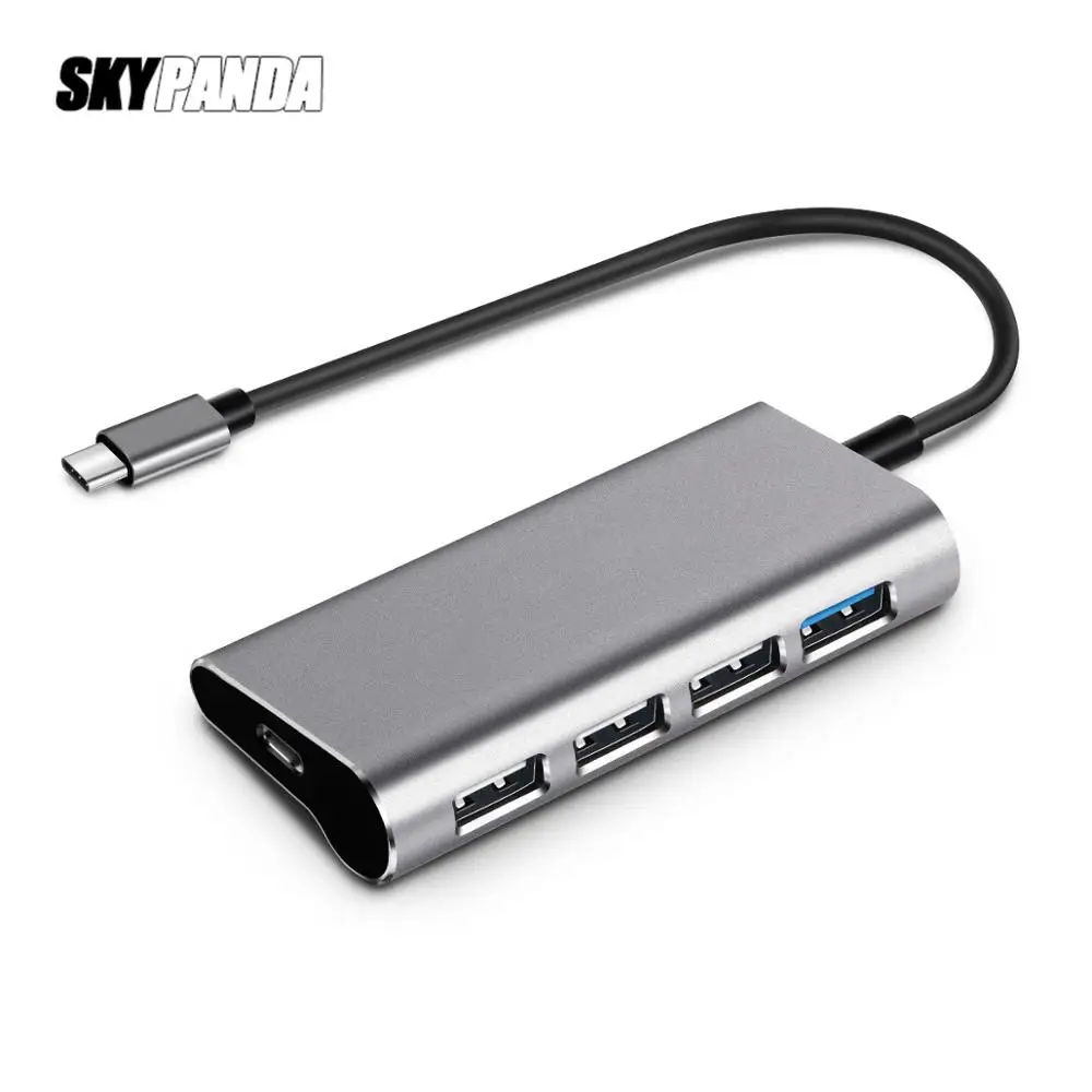 Высокоскоростной USB разветвитель с портом Type C на 4 порта 3 0 PD 5 Гбит/с|USB-хабы| |