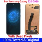 Оригинальный с очень маленькой точкой ЖК-дисплей для SAMSUNG Galaxy S20 G980 G980F G980FD рамка дисплей + сенсорный экран дигитайзер Замена