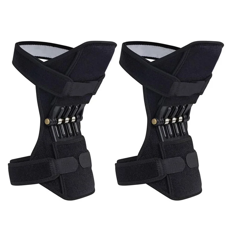 2pcs Basic Black Полезная поддержка суставов наколенник Воздухопроницаемый нескользящий подтяжка облегчение боли для колена сила пружины стабилизатор наколенник инструменты - Цвет: 2pcs Basic Black