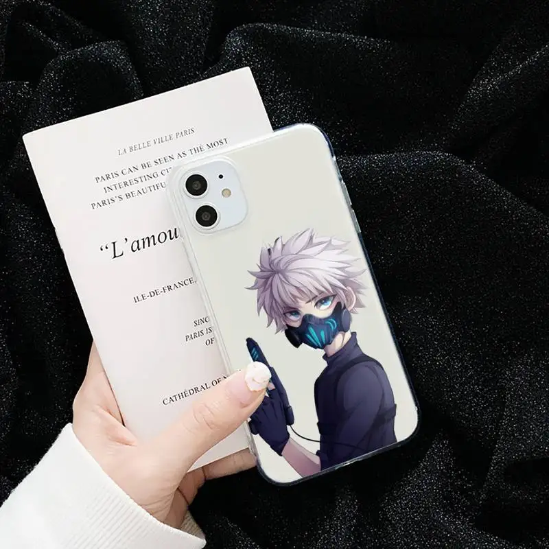 

Hunter X Hunter anime Killua Zaoldyeck Phone Case Transparent for iPhone 6 7 8 11 12 s mini pro X XS XR MAX Plus funda shell