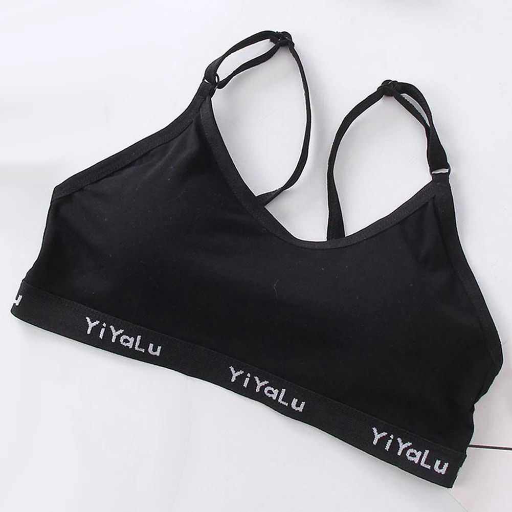 Спортивный бюстгальтер из хлопка для девочек Бюстгальтер детей подростков