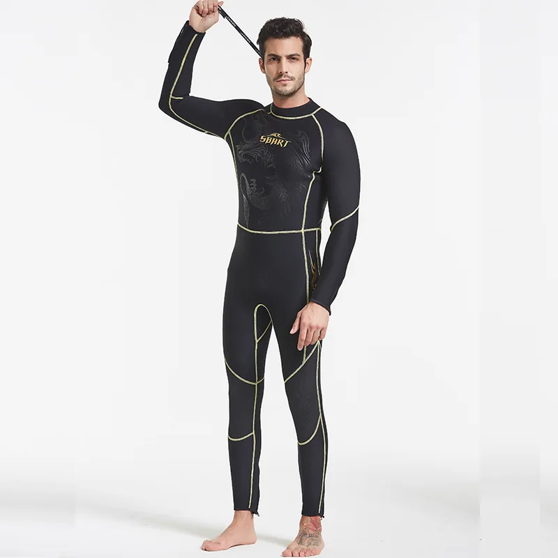 

3MM Men Scuba Neoprene Underwater Hunting Surfing Back Zipper Spearfishing Diving Suit One Piece Full Body Snokeling WetSuits