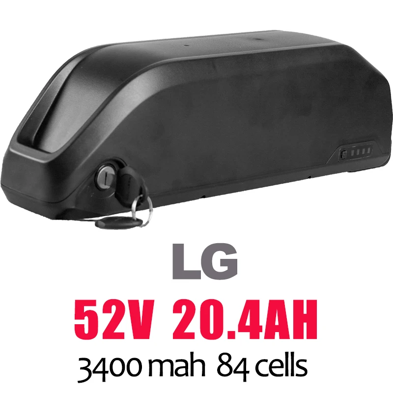 52V20.4AH Ebike LG литиевая батарея 48 в 52 в 21 Ач 23.8ач для Bafang BBS02 BBSHD мотор электрический велосипед литий-ионный аккумулятор ebike чехол для батареи - Цвет: 52V20.4AH