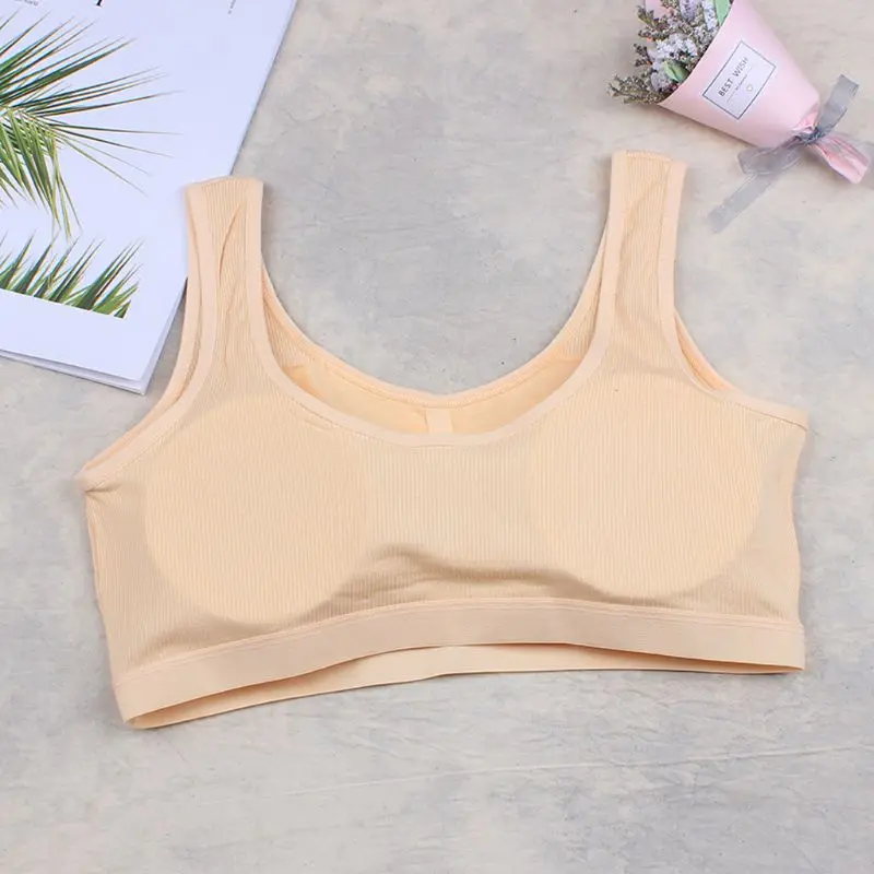 

Kids Girls Underwear Adjustable Bra Vest Children Cotton Blended Training Bras For Student Teenager Young Girls