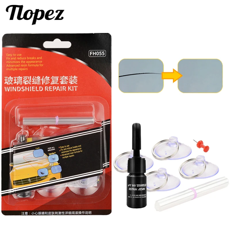 Набор для ремонта ветрового стекла с большим чип трещины набор восстановления