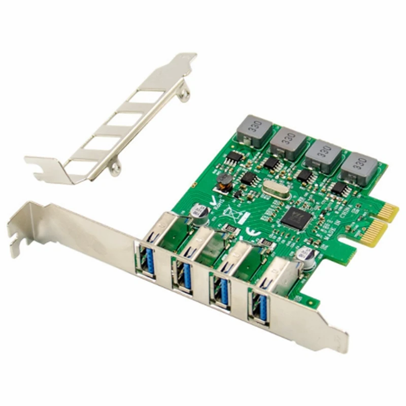 

4-Port USB 3.0 PCI Express PCIe Adapter Card - PCI-E to USB 3.0 Expansion Card -VIA VL805 Chipset -Built-in Self-Powered